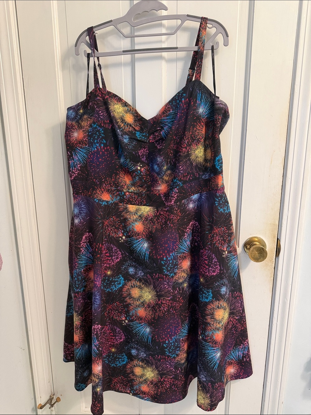 City Chic Black Firework Print A-Line Dress